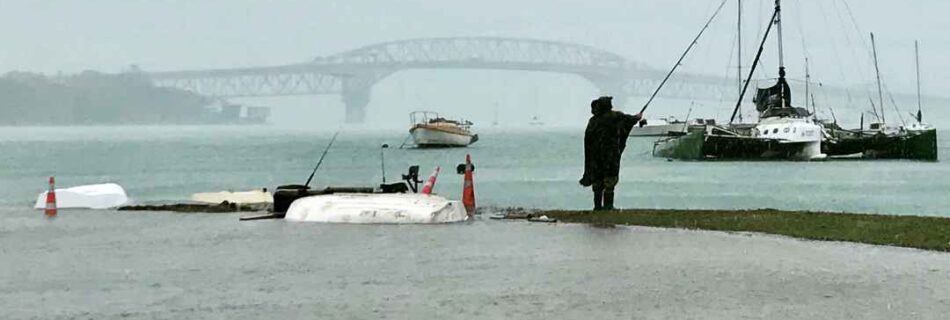 King tide fisherman by Lisa Joe